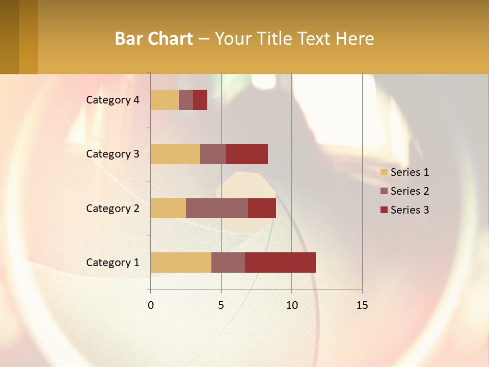 A Camera Lens With A Blurry Image In The Background PowerPoint Template
