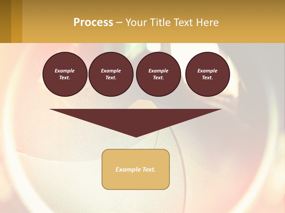 A Camera Lens With A Blurry Image In The Background PowerPoint Template