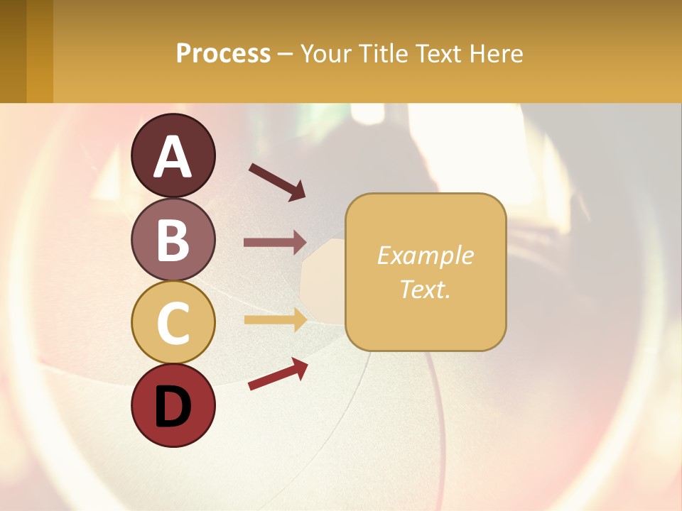 A Camera Lens With A Blurry Image In The Background PowerPoint Template