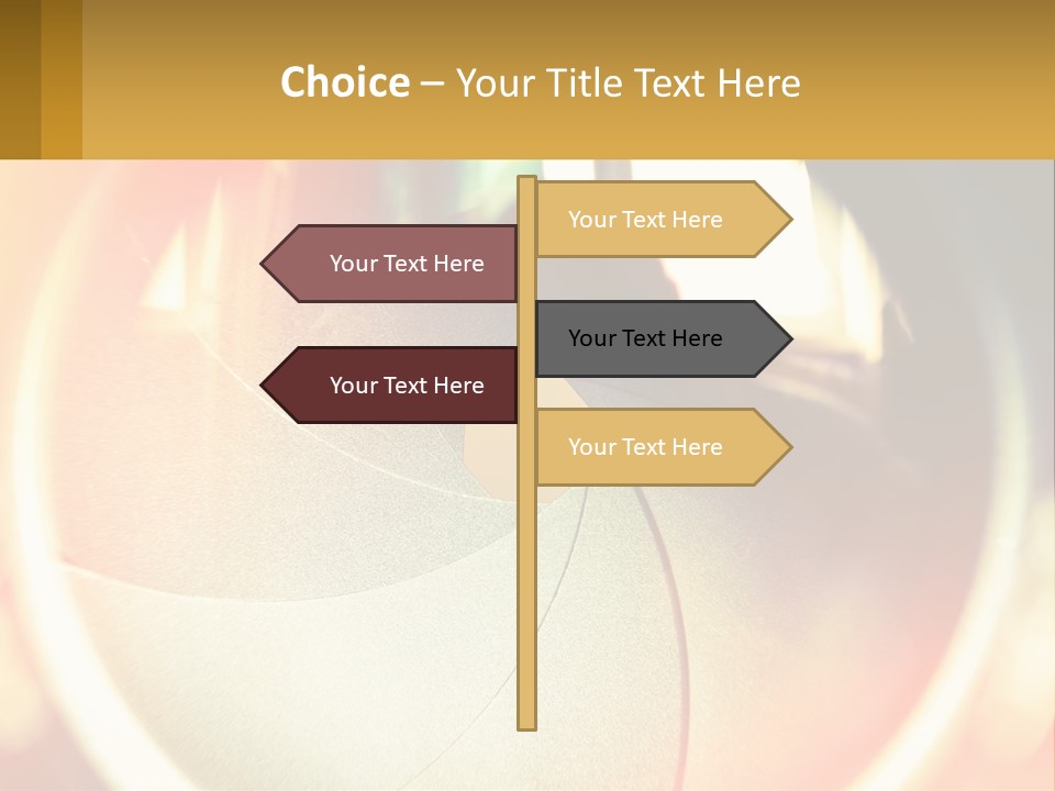 A Camera Lens With A Blurry Image In The Background PowerPoint Template