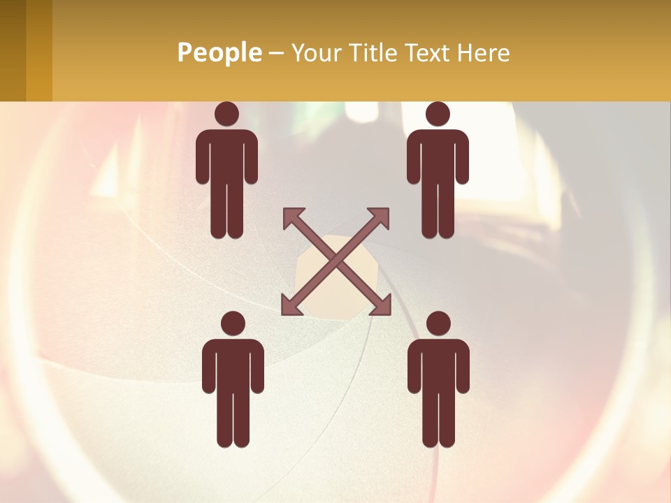 A Camera Lens With A Blurry Image In The Background PowerPoint Template