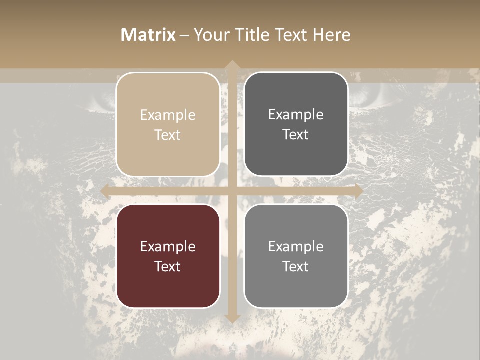 A Woman With Black And White Paint On Her Face PowerPoint Template