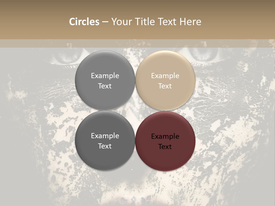 A Woman With Black And White Paint On Her Face PowerPoint Template