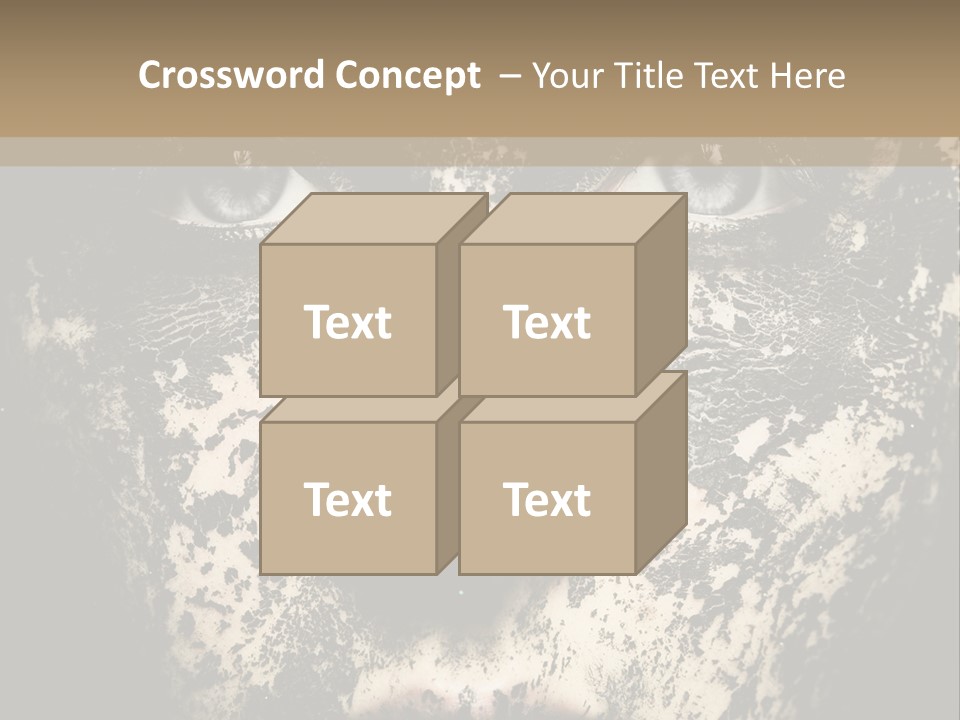 A Woman With Black And White Paint On Her Face PowerPoint Template