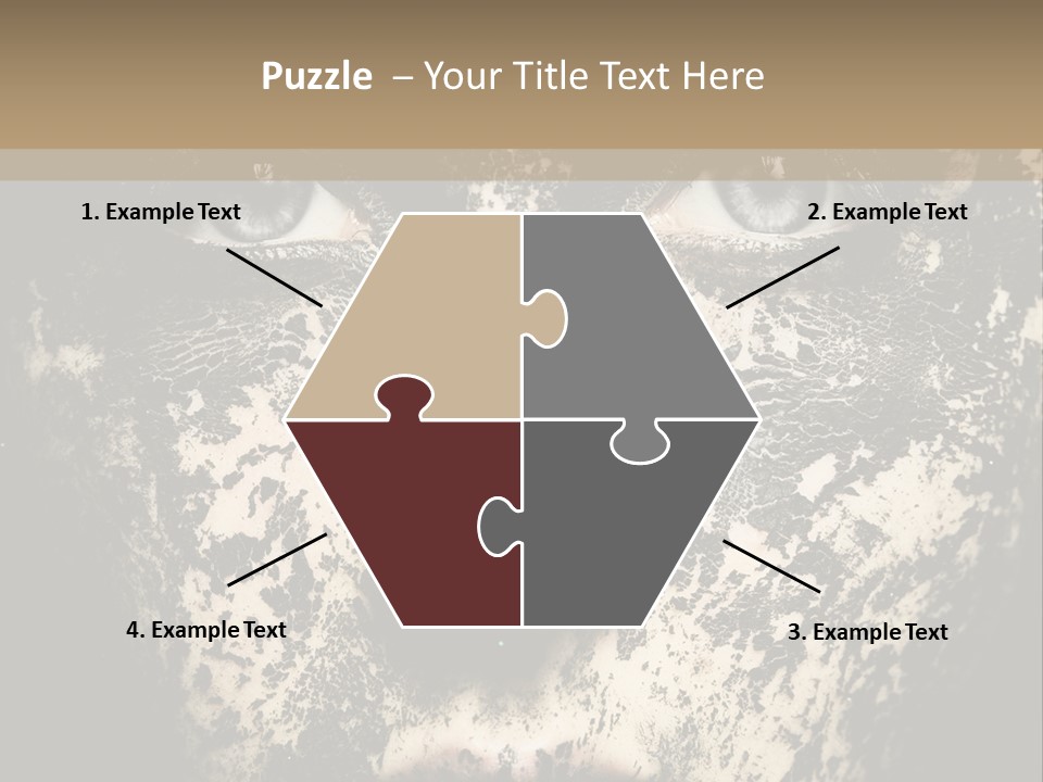 A Woman With Black And White Paint On Her Face PowerPoint Template