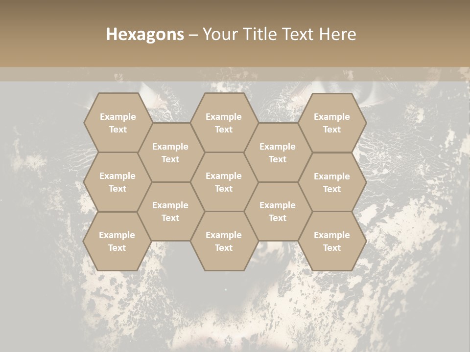 A Woman With Black And White Paint On Her Face PowerPoint Template