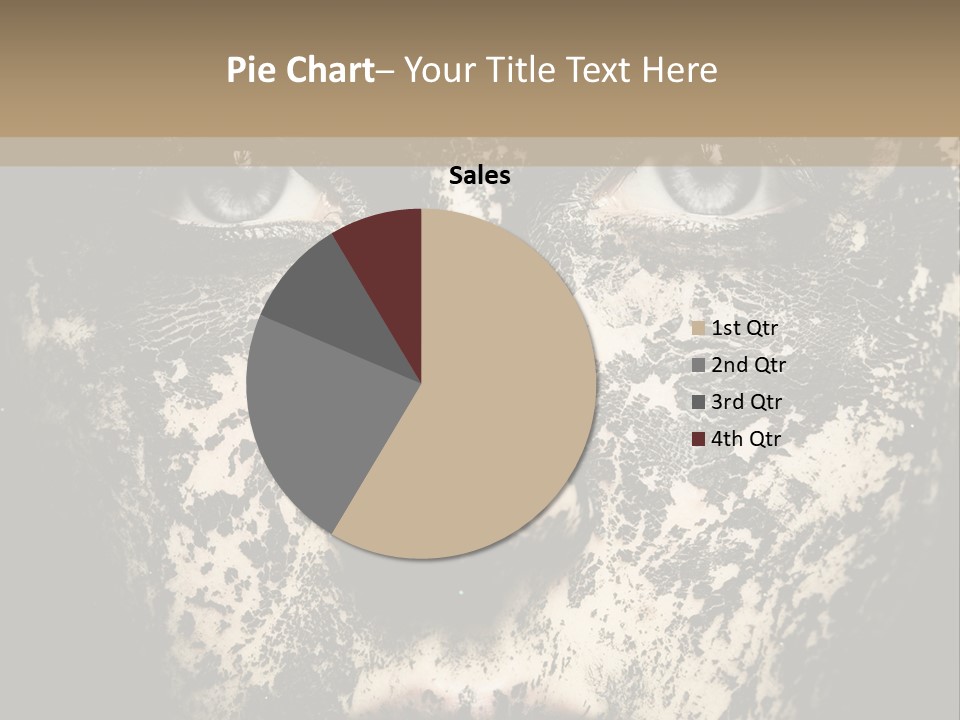 A Woman With Black And White Paint On Her Face PowerPoint Template