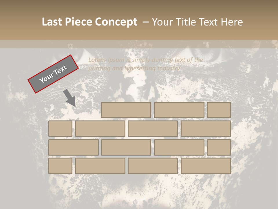 A Woman With Black And White Paint On Her Face PowerPoint Template