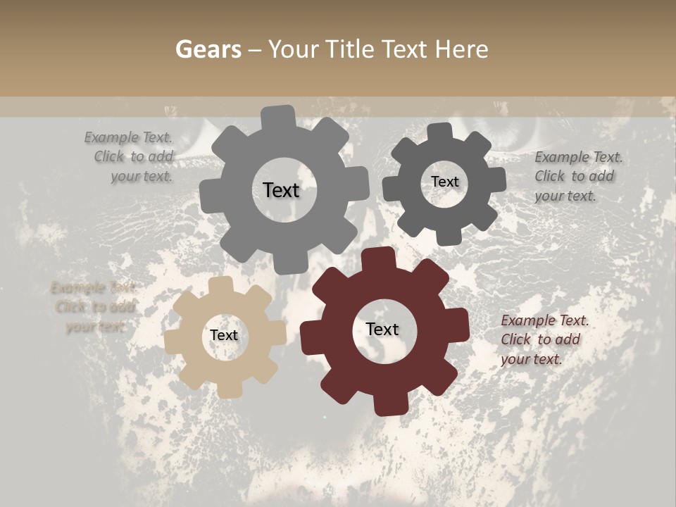 A Woman With Black And White Paint On Her Face PowerPoint Template