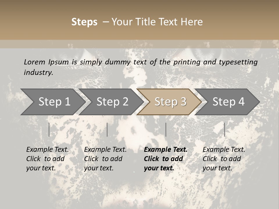 A Woman With Black And White Paint On Her Face PowerPoint Template
