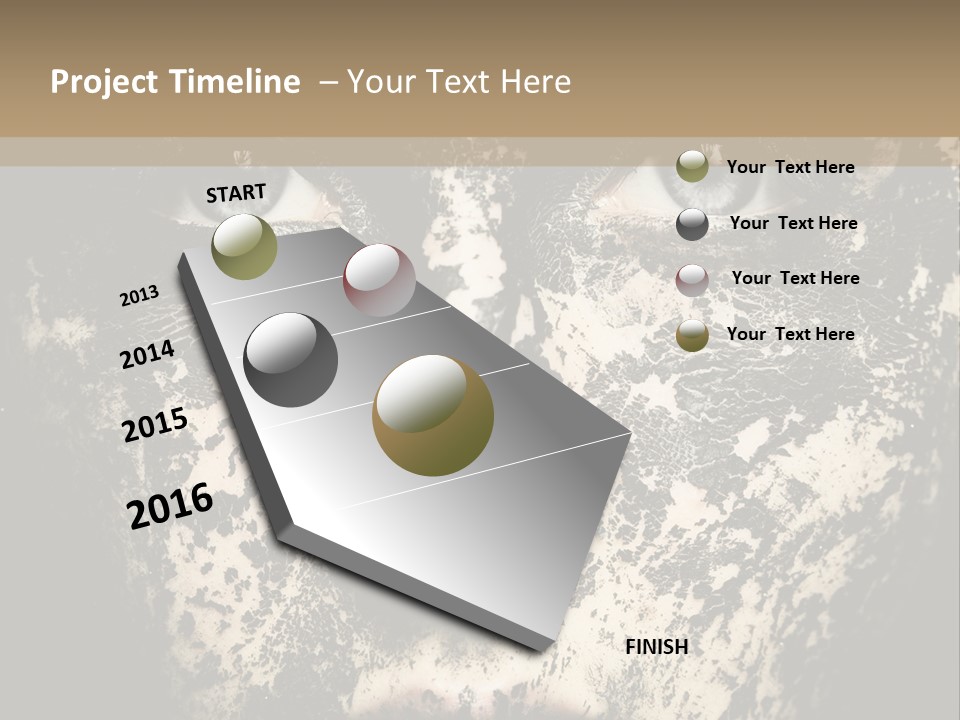 A Woman With Black And White Paint On Her Face PowerPoint Template