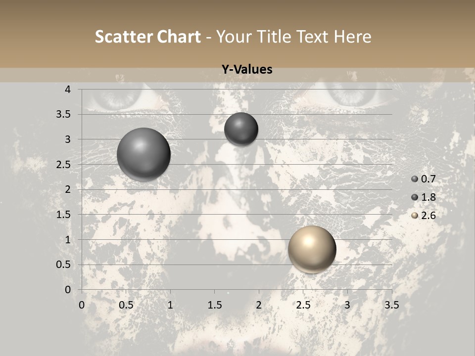 A Woman With Black And White Paint On Her Face PowerPoint Template