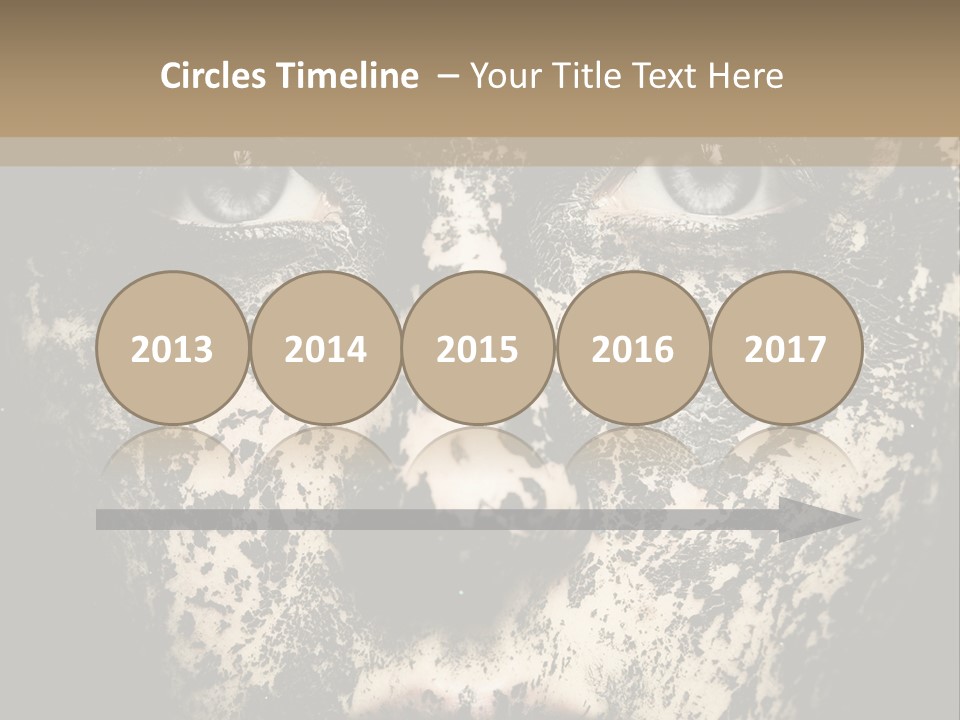 A Woman With Black And White Paint On Her Face PowerPoint Template