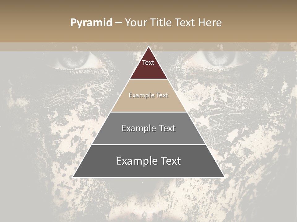 A Woman With Black And White Paint On Her Face PowerPoint Template