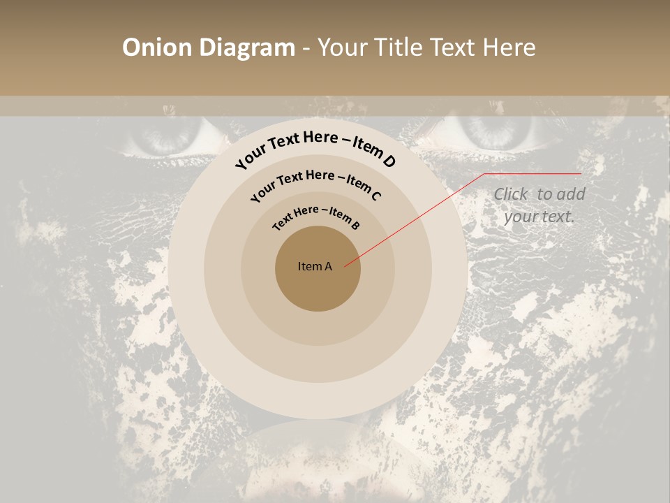 A Woman With Black And White Paint On Her Face PowerPoint Template