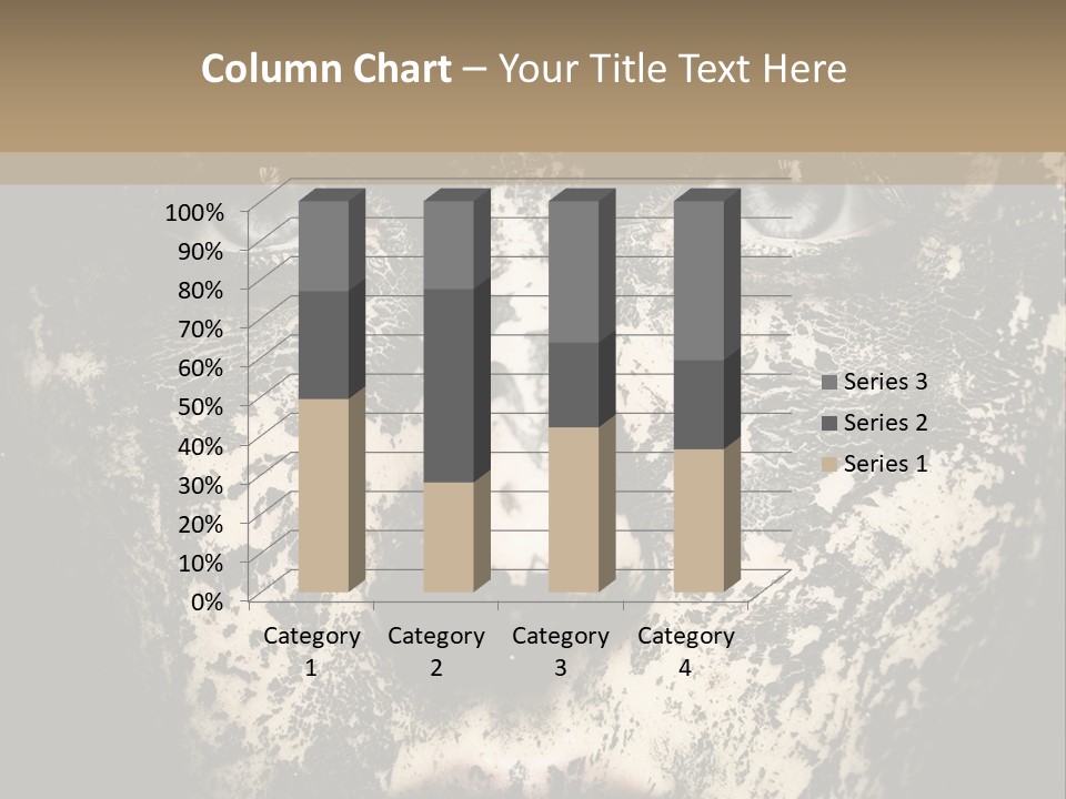 A Woman With Black And White Paint On Her Face PowerPoint Template