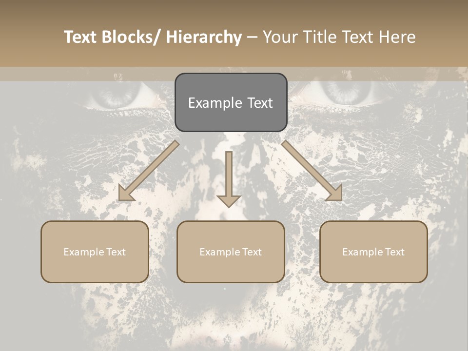 A Woman With Black And White Paint On Her Face PowerPoint Template