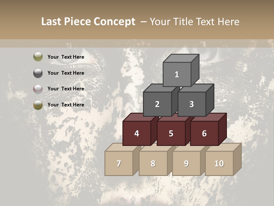 A Woman With Black And White Paint On Her Face PowerPoint Template