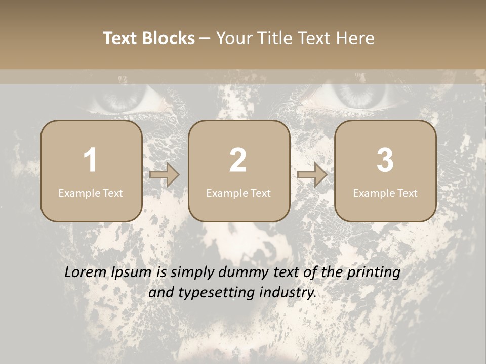 A Woman With Black And White Paint On Her Face PowerPoint Template