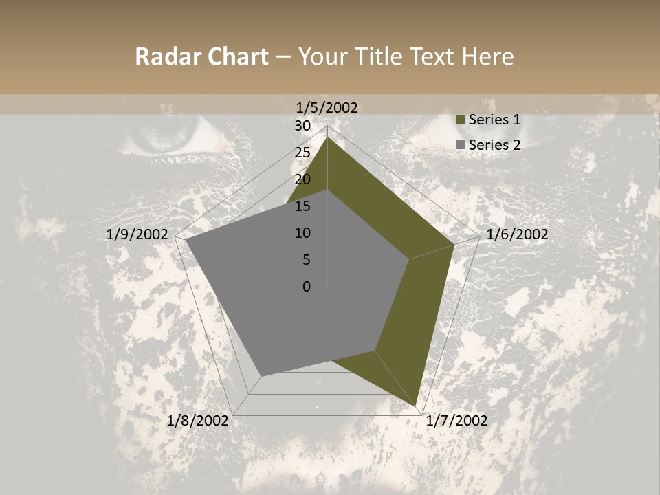 A Woman With Black And White Paint On Her Face PowerPoint Template