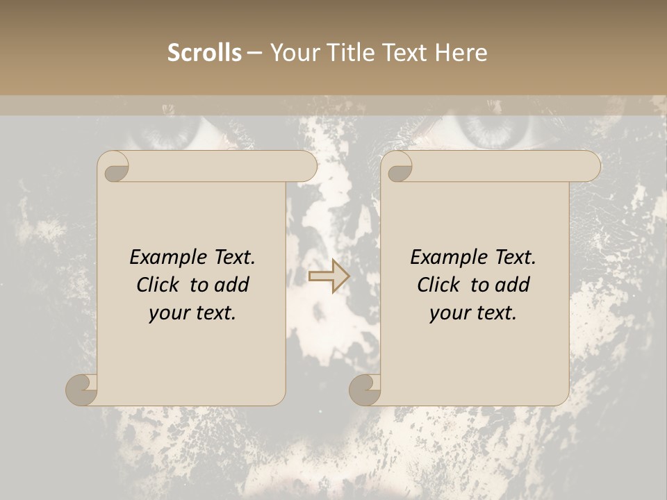 A Woman With Black And White Paint On Her Face PowerPoint Template