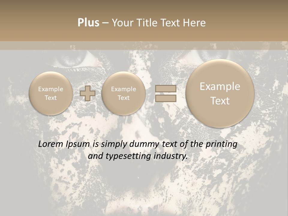 A Woman With Black And White Paint On Her Face PowerPoint Template