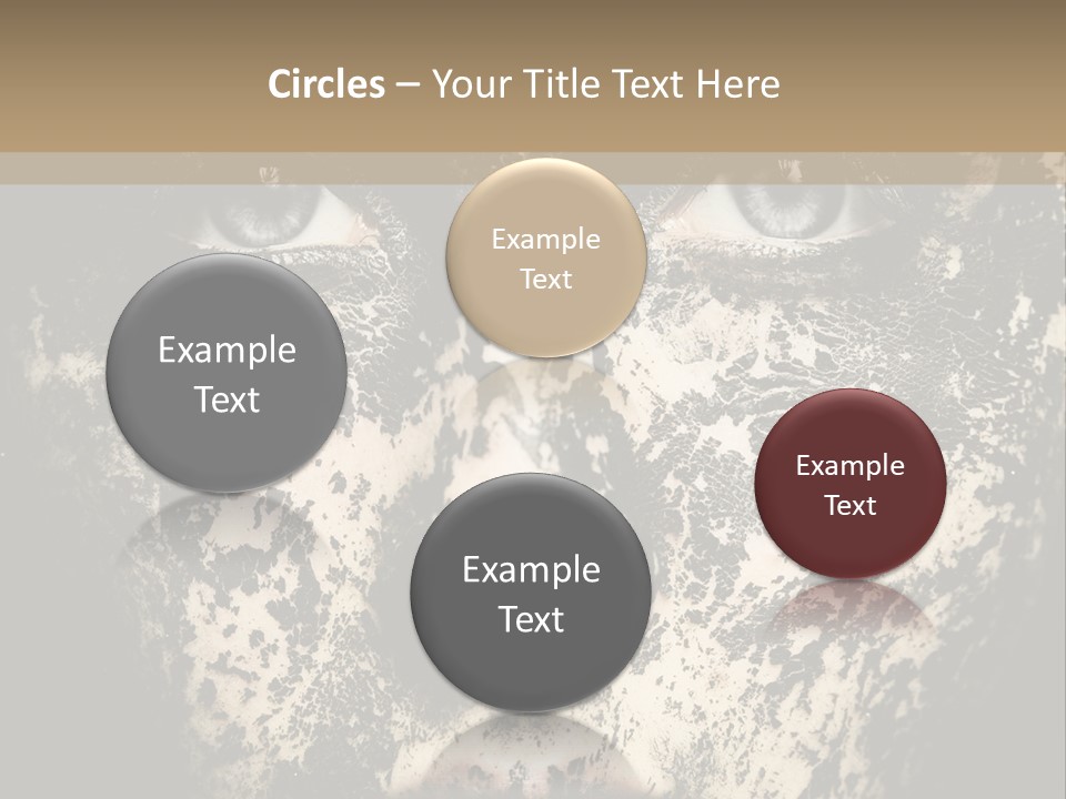 A Woman With Black And White Paint On Her Face PowerPoint Template