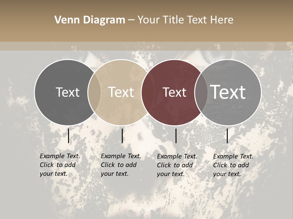 A Woman With Black And White Paint On Her Face PowerPoint Template