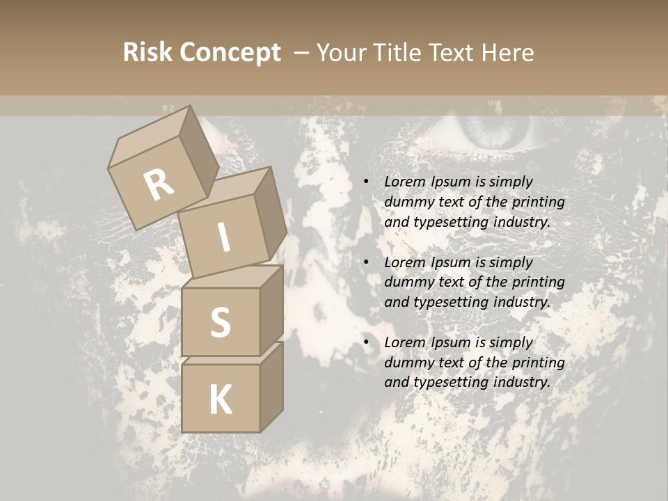 A Woman With Black And White Paint On Her Face PowerPoint Template