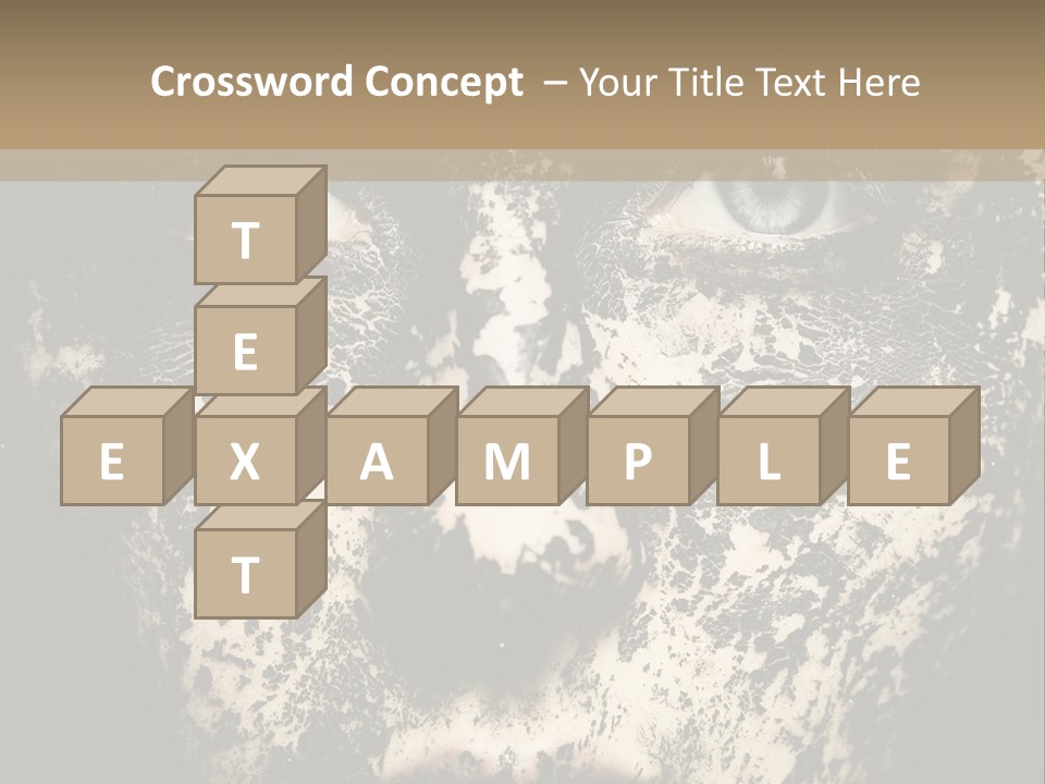 A Woman With Black And White Paint On Her Face PowerPoint Template