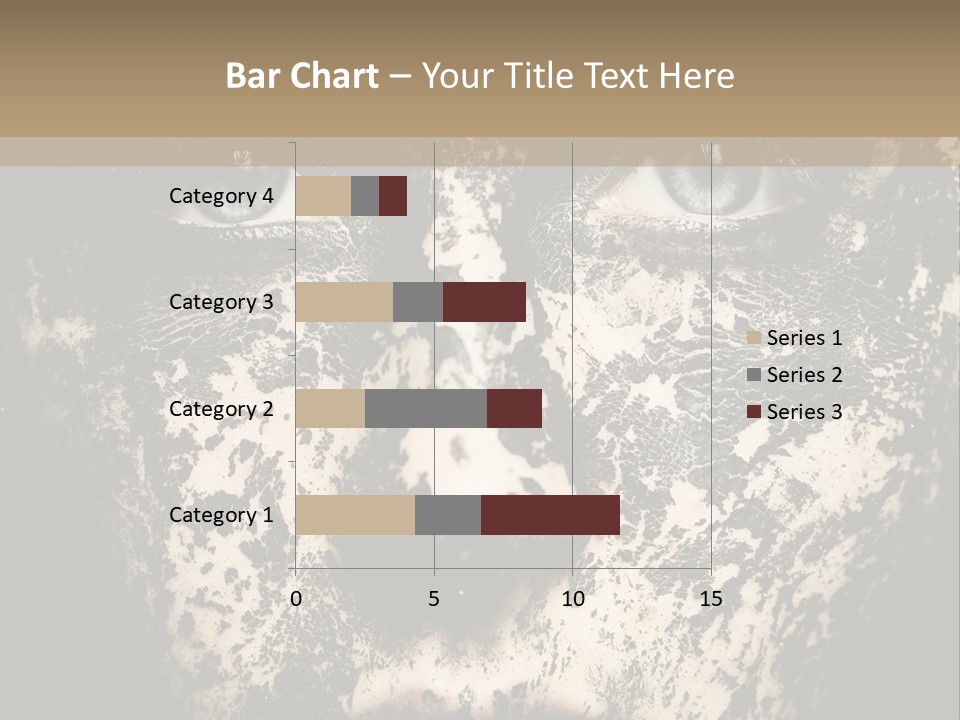 A Woman With Black And White Paint On Her Face PowerPoint Template