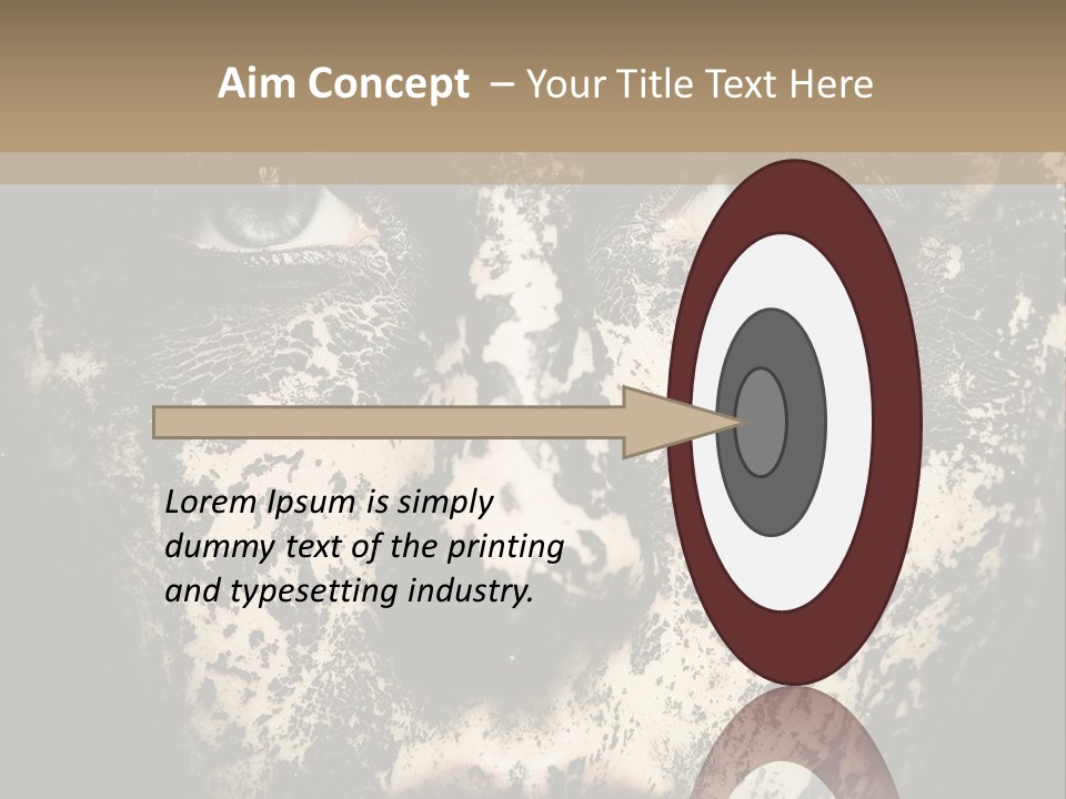 A Woman With Black And White Paint On Her Face PowerPoint Template