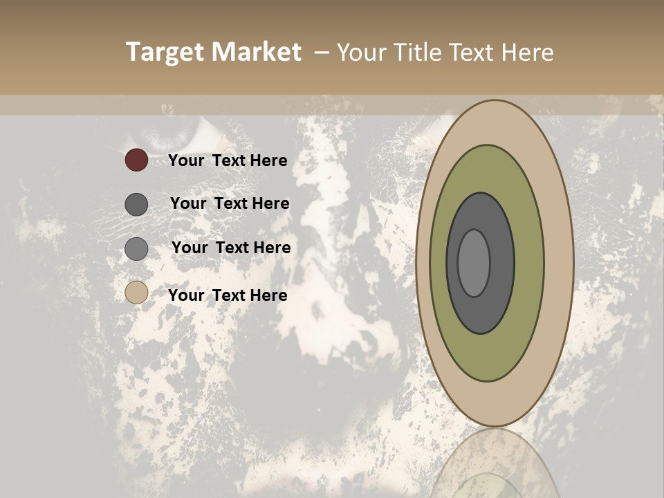 A Woman With Black And White Paint On Her Face PowerPoint Template