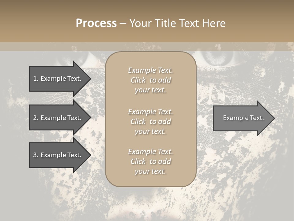 A Woman With Black And White Paint On Her Face PowerPoint Template