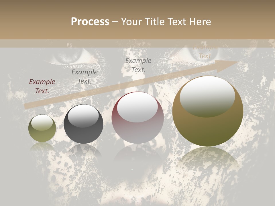 A Woman With Black And White Paint On Her Face PowerPoint Template