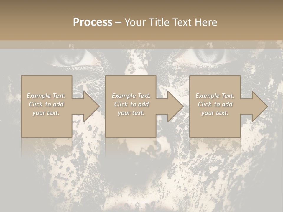 A Woman With Black And White Paint On Her Face PowerPoint Template