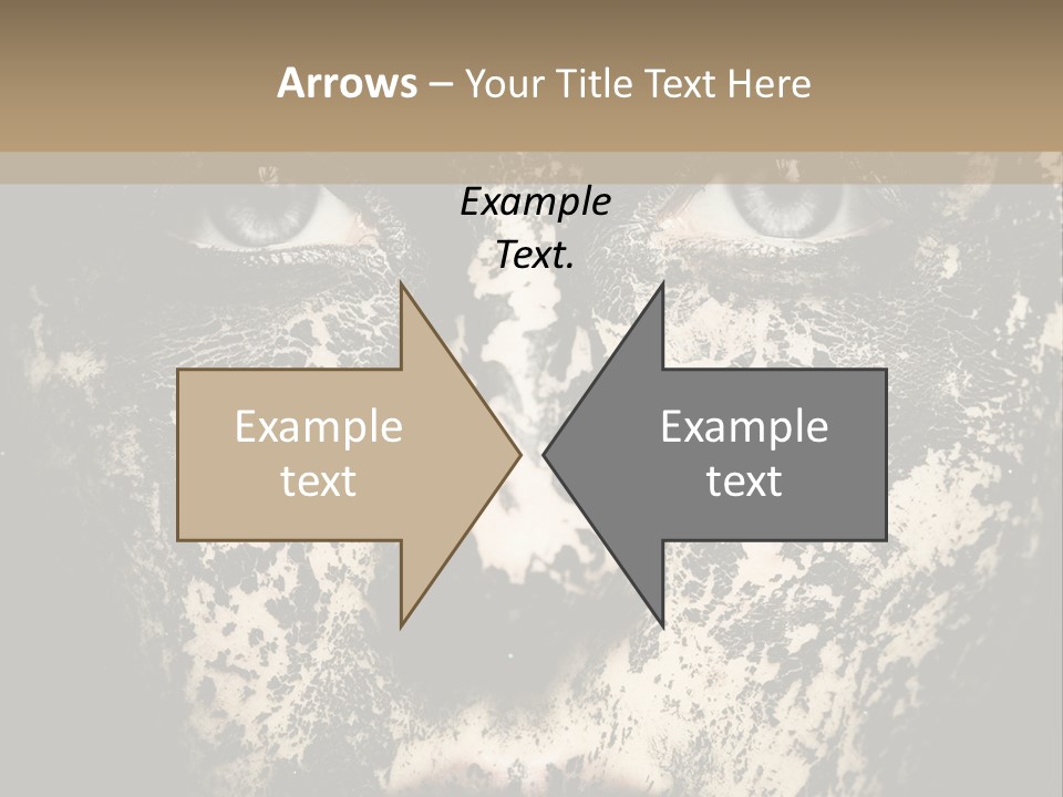 A Woman With Black And White Paint On Her Face PowerPoint Template