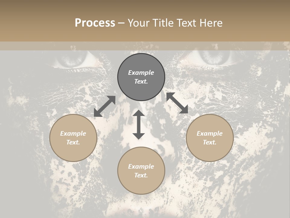 A Woman With Black And White Paint On Her Face PowerPoint Template