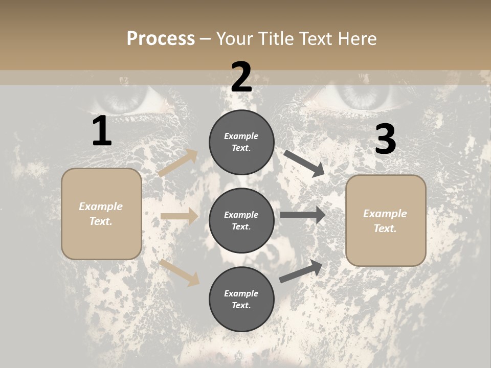 A Woman With Black And White Paint On Her Face PowerPoint Template