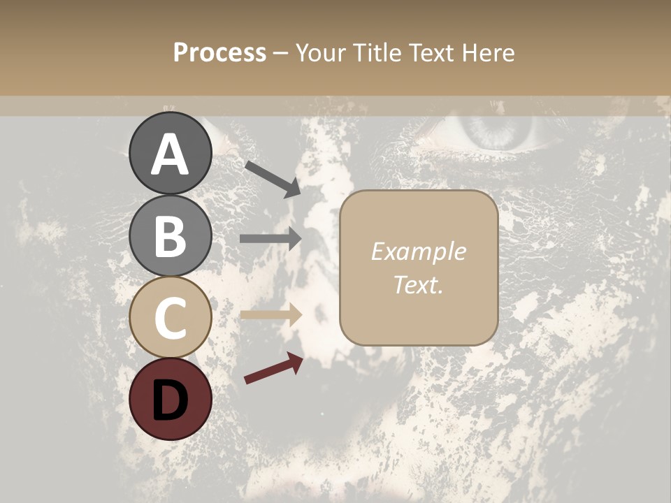A Woman With Black And White Paint On Her Face PowerPoint Template