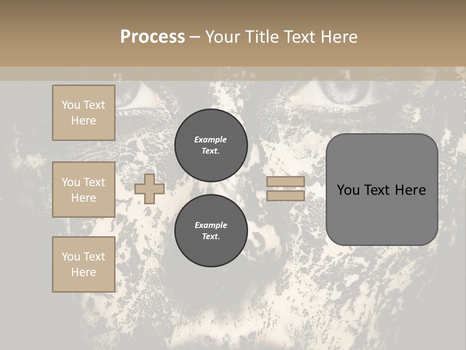 A Woman With Black And White Paint On Her Face PowerPoint Template