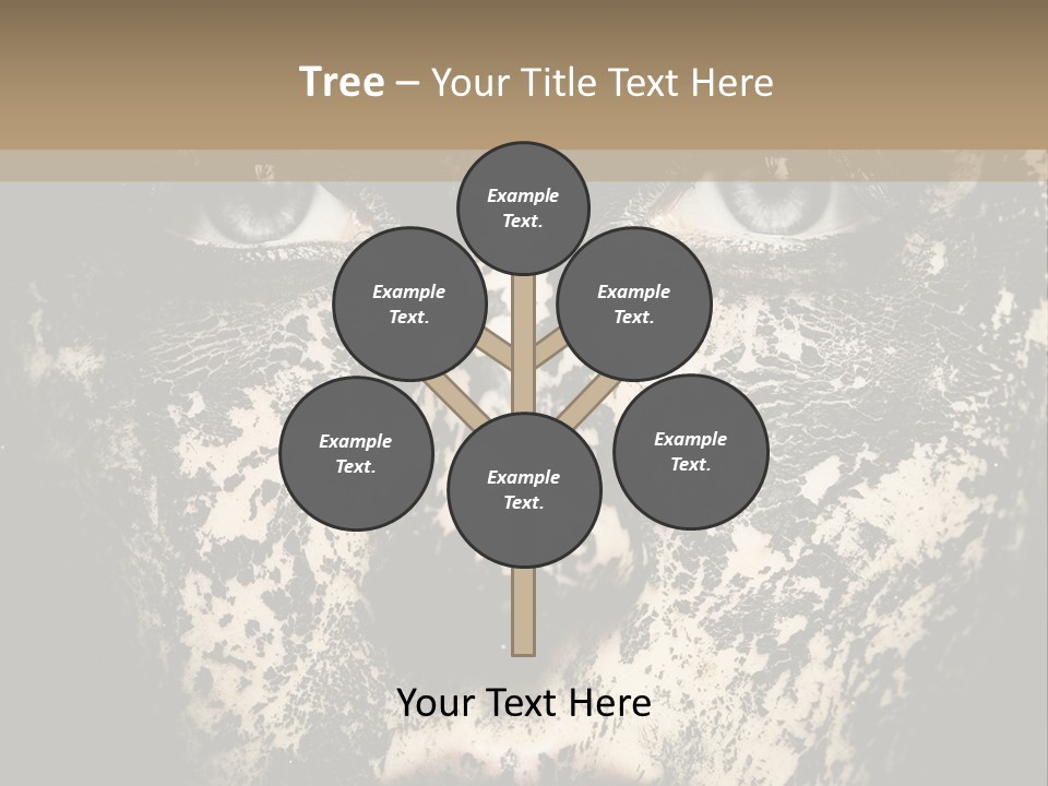 A Woman With Black And White Paint On Her Face PowerPoint Template