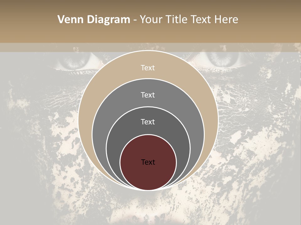 A Woman With Black And White Paint On Her Face PowerPoint Template