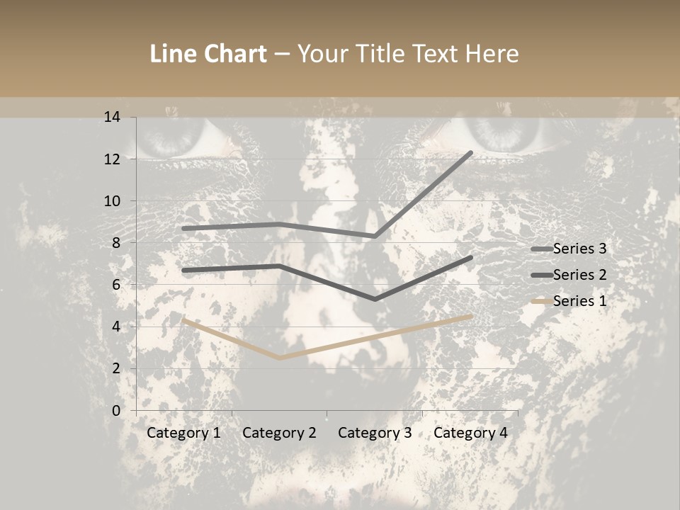 A Woman With Black And White Paint On Her Face PowerPoint Template