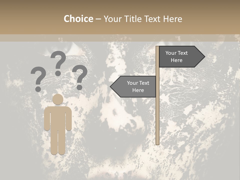 A Woman With Black And White Paint On Her Face PowerPoint Template