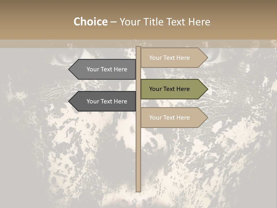 A Woman With Black And White Paint On Her Face PowerPoint Template