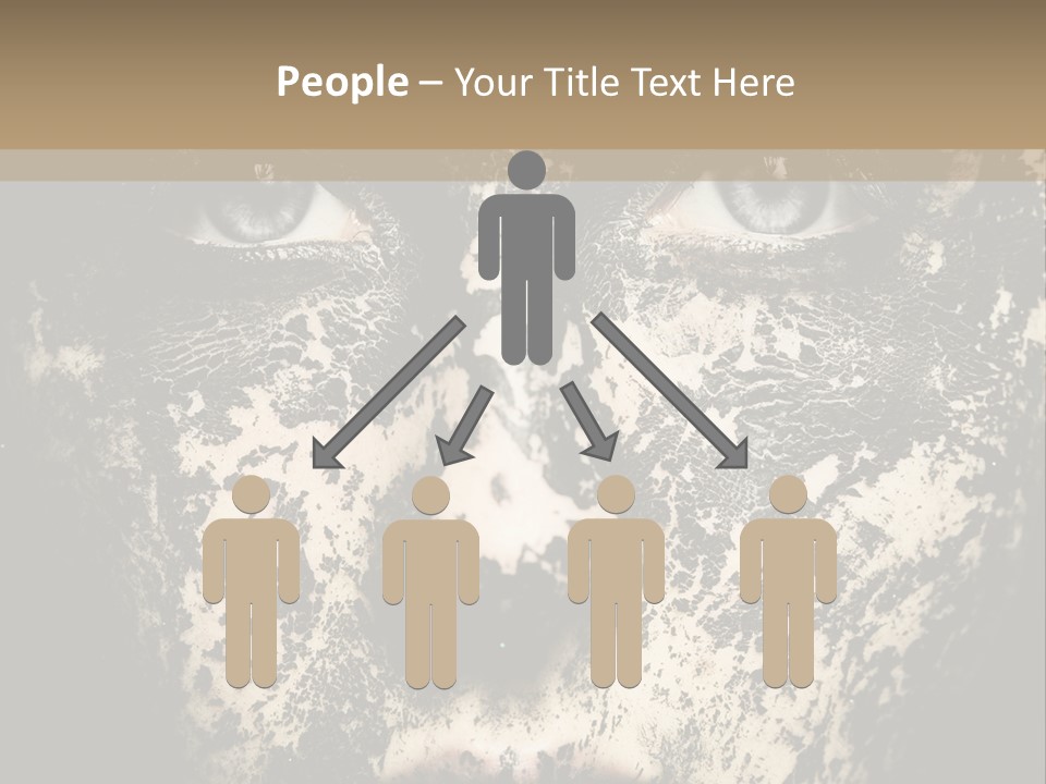 A Woman With Black And White Paint On Her Face PowerPoint Template