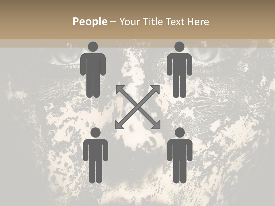 A Woman With Black And White Paint On Her Face PowerPoint Template