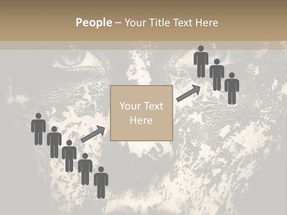 A Woman With Black And White Paint On Her Face PowerPoint Template