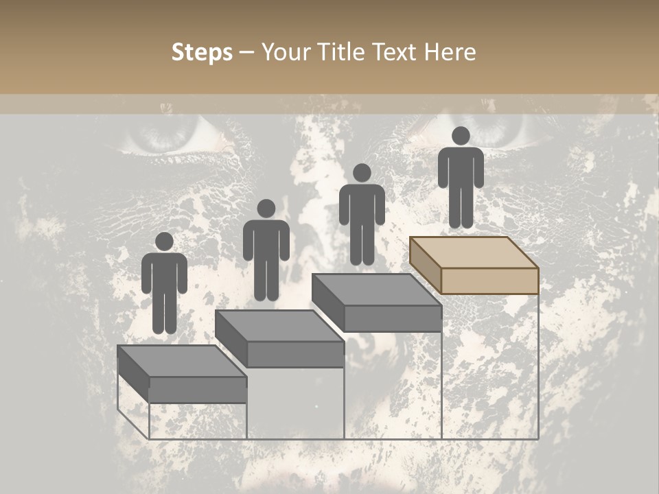 A Woman With Black And White Paint On Her Face PowerPoint Template